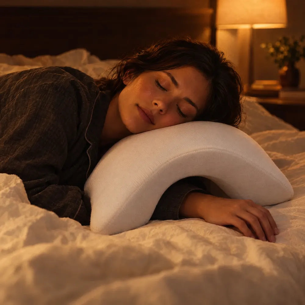 Sleeping alone on your side with an arm through the Cuddo tunnel